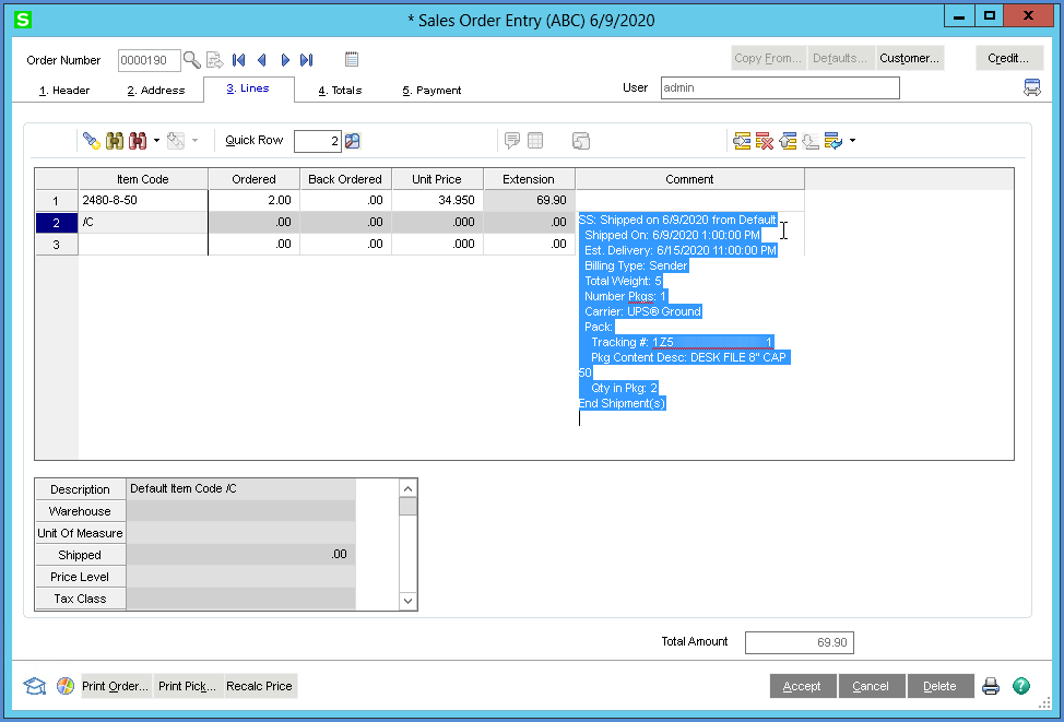 Sage 100 Sales Order Write-Back · StarShip
