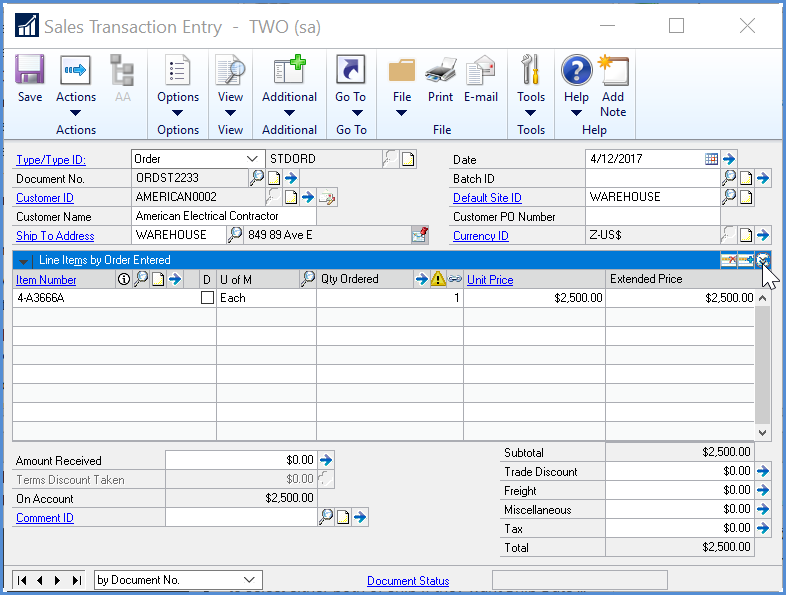Dynamics gp address fields starship