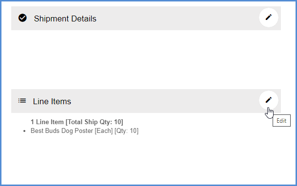Edit Line Items